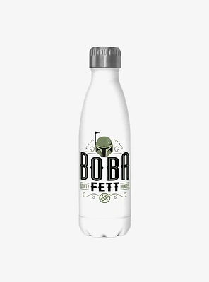 Star Wars The Book of Boba Fett Boba Fett Bounty Hunter White Stainless Steel Water Bottle