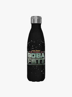 Star Wars The Book of Boba Fett Boba Fett Main Logo Black Stainless Steel Water Bottle