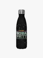 Star Wars The Book of Boba Fett Boba Fett Main Logo Black Stainless Steel Water Bottle