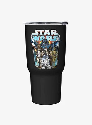 Star Wars Classic Battle Black Stainless Steel Travel Mug