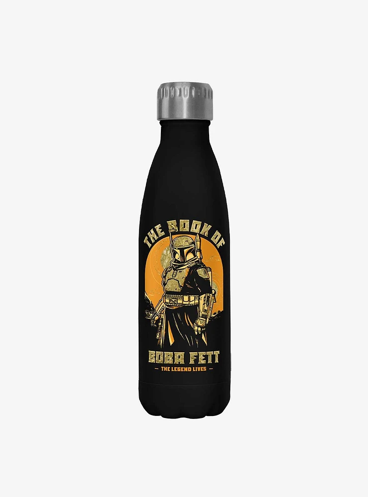 Star Wars The Book of Boba Fett Living Legend Black Stainless Steel Water Bottle