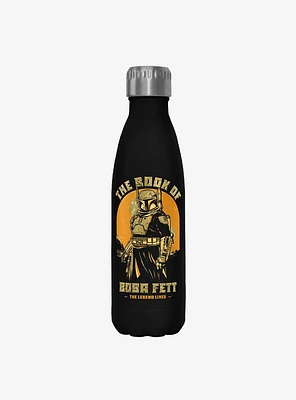 Star Wars The Book of Boba Fett Living Legend Black Stainless Steel Water Bottle