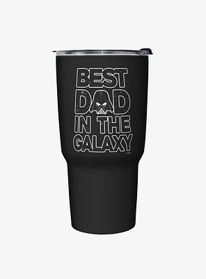 Star Wars Galaxy Dad Black Stainless Steel Travel Mug