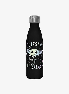 Star Wars The Mandalorian Cutest In The Galaxy Black Stainless Steel Water Bottle