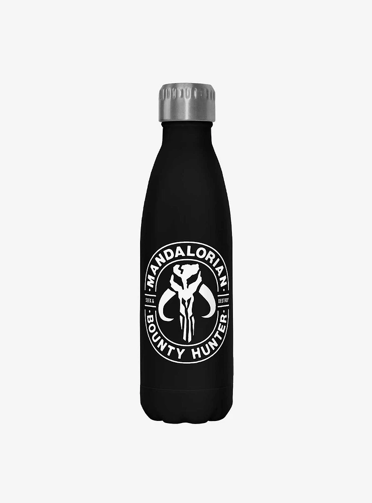 Star Wars The Mandalorian Gun For Fire Black Stainless Steel Water Bottle