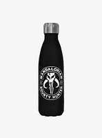 Star Wars The Mandalorian Gun For Fire Black Stainless Steel Water Bottle