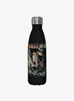 Star Wars The Mandalorian Mandomon Epi6 Altogether Black Stainless Steel Water Bottle