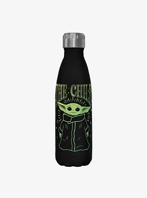 Star Wars The Mandalorian The Child Black Stainless Steel Water Bottle