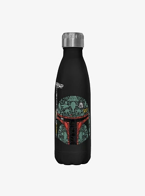 Star Wars Boba Icons Black Stainless Steel Water Bottle