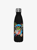 Star Wars The Mandalorian Yoda Bolt Black Stainless Steel Water Bottle