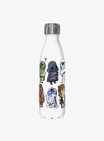 Star Wars Doodles White Stainless Steel Water Bottle