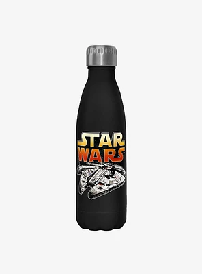 Star Wars The Falcon Black Stainless Steel Water Bottle