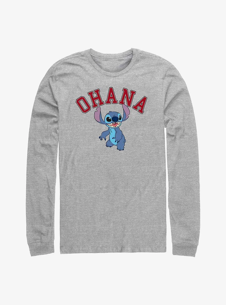 Disney Lilo & Stitch Ohana Collegiate Long-Sleeve T-Shirt