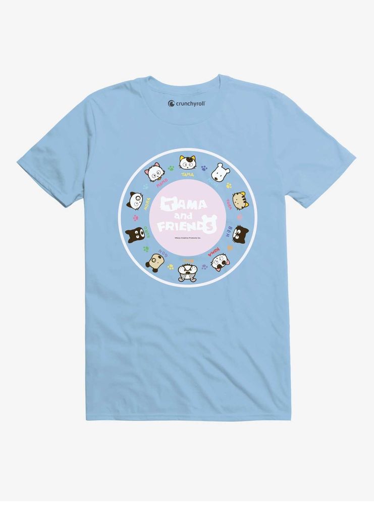 Tama And Friends Cat Circle Group T-Shirt