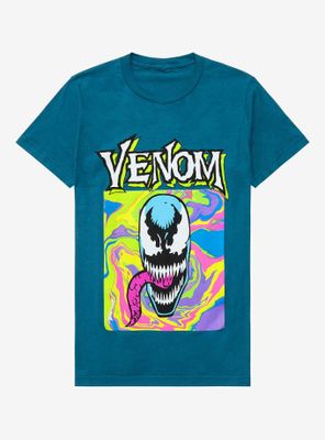 Marvel Venom Psychedelic Face Portrait Women’s T-Shirt - BoxLunch Exclusive