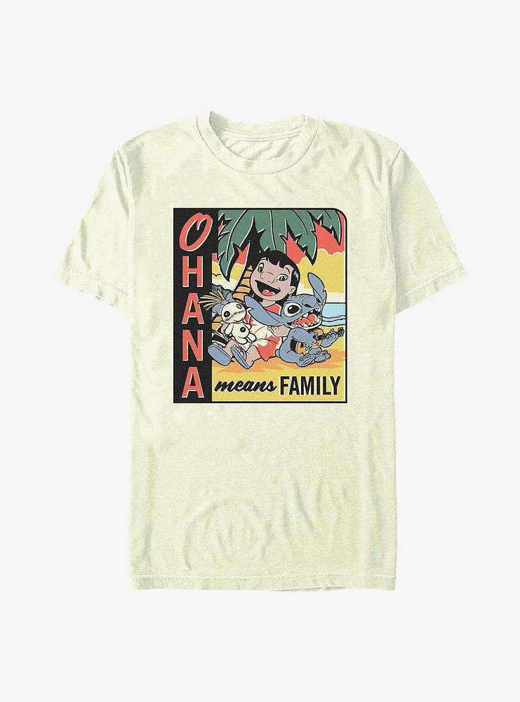 Disney Lilo & Stitch Ohana Means Family Beach T-Shirt