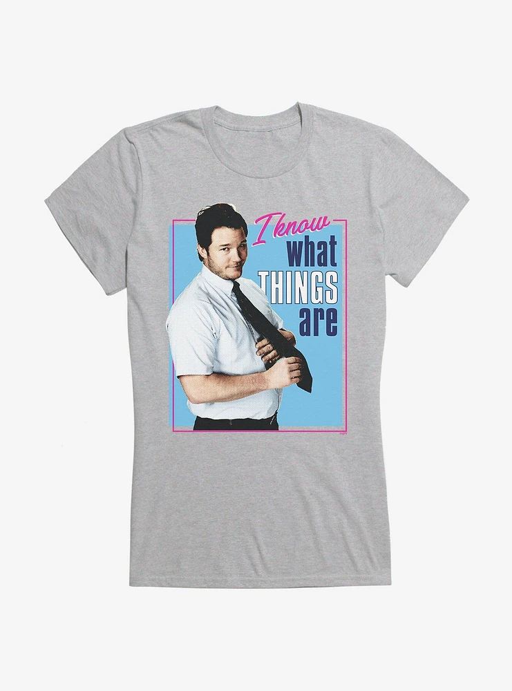 Parks And Recreation Andy Knows Things Girls T-Shirt
