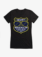 Parks And Recreation Burt Macklin Badge Girls T-Shirt