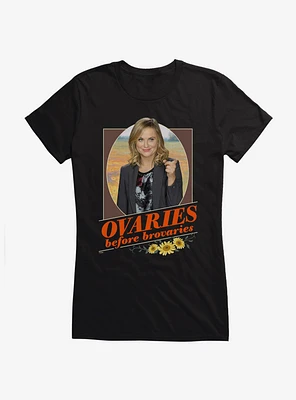 Parks And Recreation Ovaries Before Brovaries Girls T-Shirt