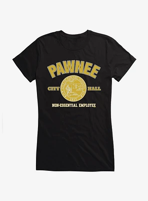 Parks And Recreation Pawnee Non-Essential Employee Girls T-Shirt
