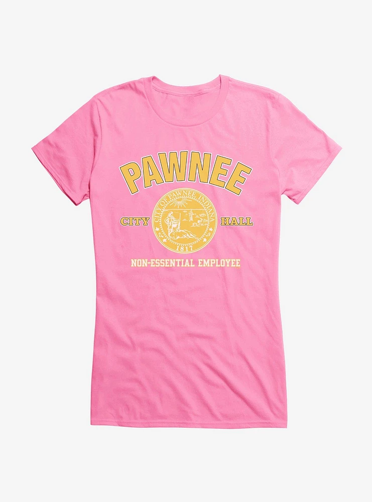 Parks And Recreation Pawnee Non-Essential Employee Girls T-Shirt