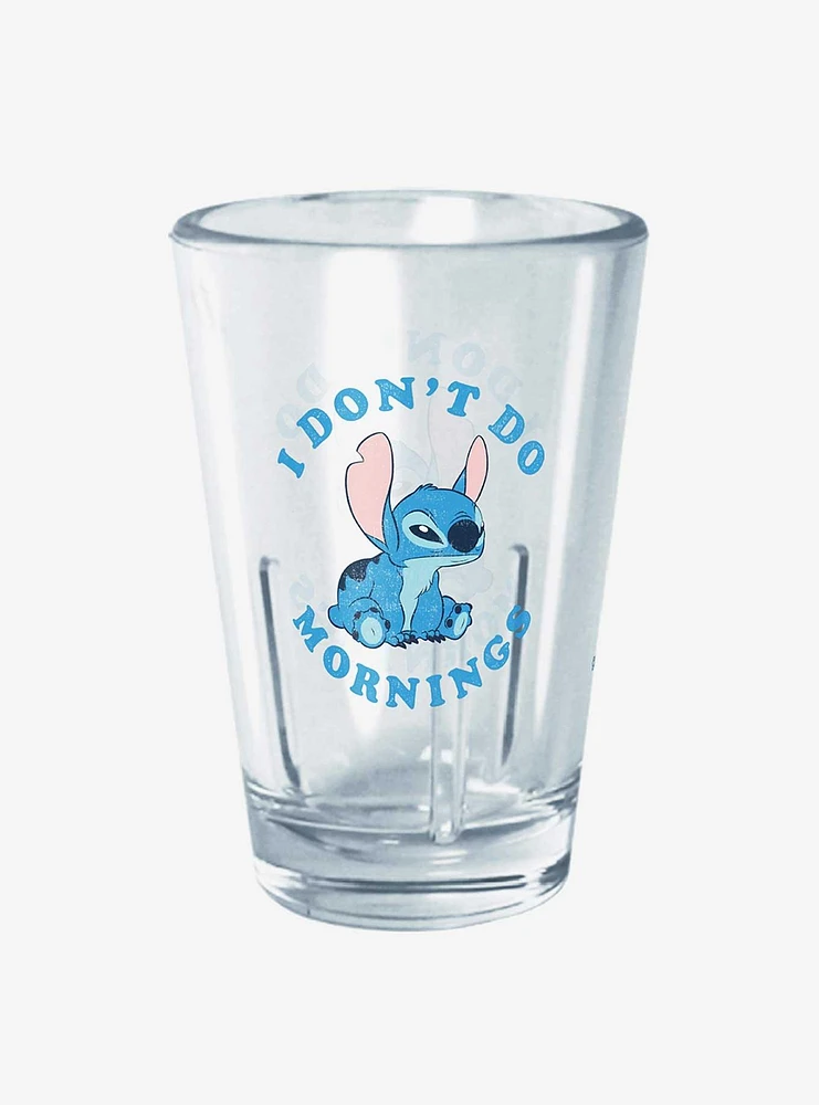 Disney Lilo & Stitch No Mornings Mini Glass