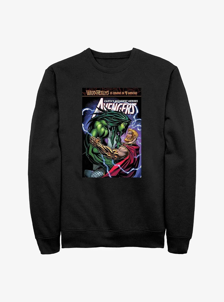 Marvel She Hulk And Thor Embrace Sweatshirt