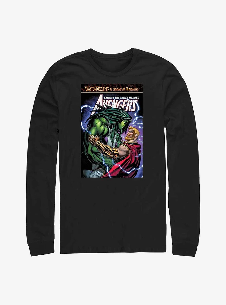 Marvel She Hulk And Thor Embrace Long-Sleeve T-Shirt