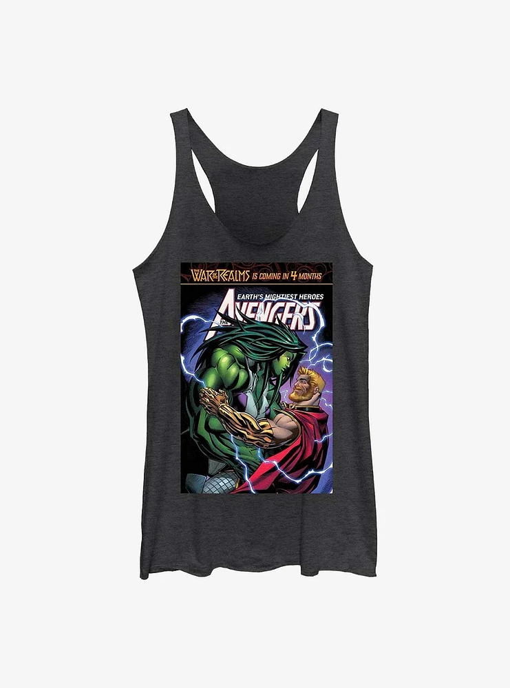 Marvel She Hulk And Thor Embrace Raw Edge Girls Tank