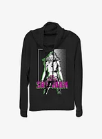 Marvel She Hulk Bad Cowl Neck Long-Sleeve Girls Top