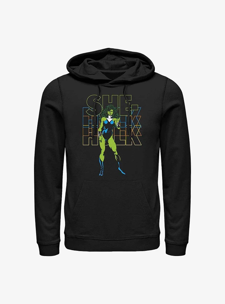 Marvel She Hulk Stacked Block Logo Hoodie