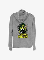 Marvel She Hulk The Savage Cowl Neck Long-Sleeve Girls Top