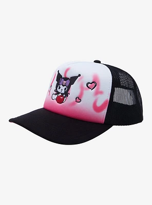 Kuromi Pink Flames Trucker Hat