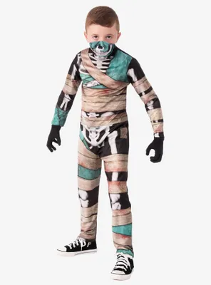 Half Masked Skeleton Youth Costume