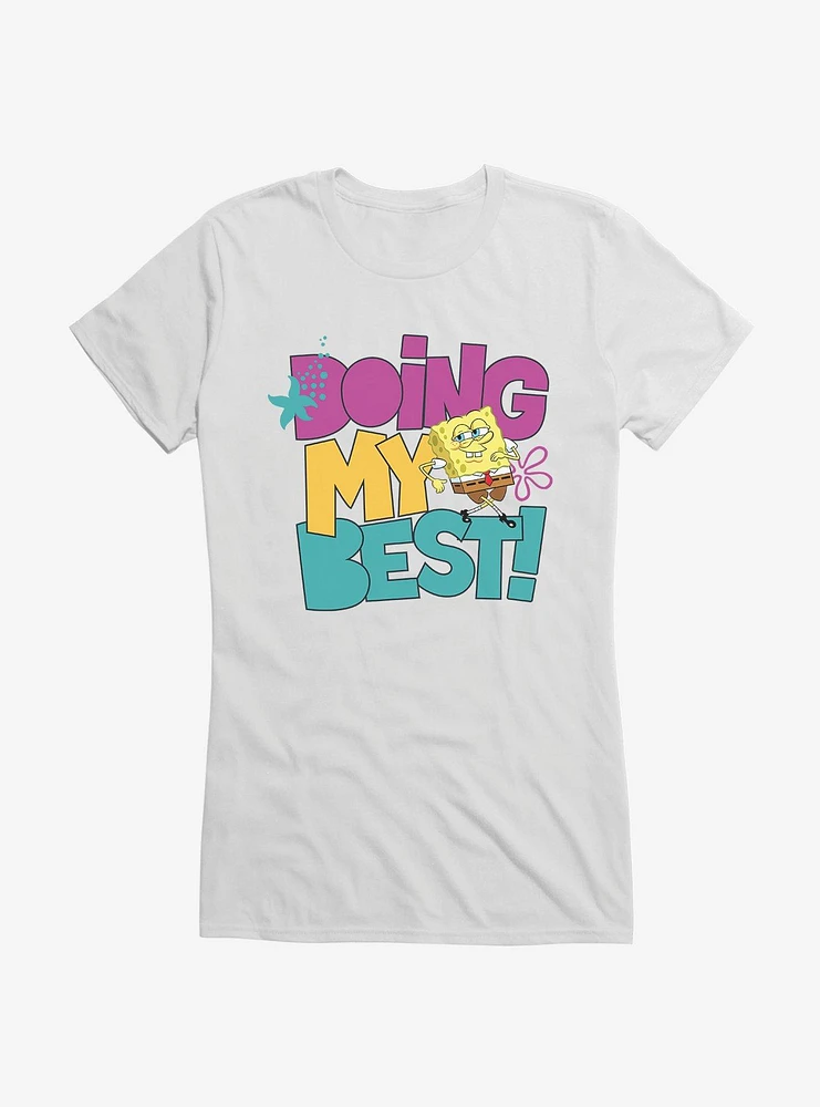 SpongeBob SquarePants Doing My Best! Girls T-Shirt