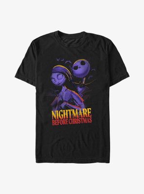 Disney The Nightmare Before Christmas Jack And Sally Sunset  T-Shirt