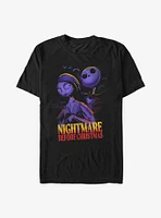 Disney The Nightmare Before Christmas Jack And Sally Sunset  T-Shirt