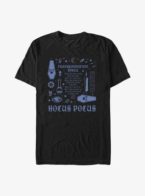 Disney Hocus Pocus Transformation Spell Lyrics T-Shirt