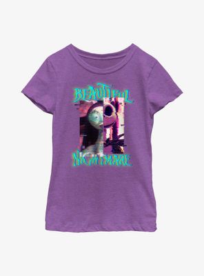 Disney The Nightmare Before Christmas Glitchy Youth Girls T-Shirt