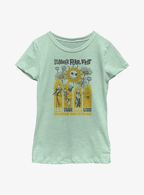 Disney The Nightmare Before Christmas Summer Fest Poster Panels Youth Girls T-Shirt