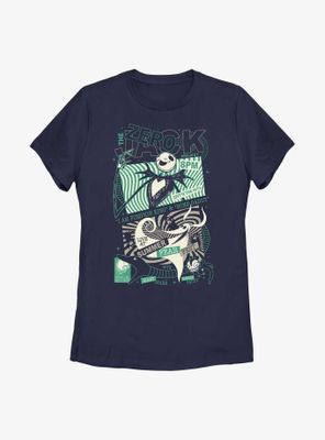 Disney The Nightmare Before Christmas Jack & Zero Fear Fest Poster Womens T-Shirt