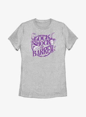 Disney The Nightmare Before Christmas Lock, Shock And Barrel Womens T-Shirt