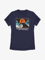 Disney The Nightmare Before Christmas Retro Jack & Sally Scene  Womens T-Shirt