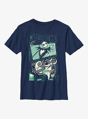 Disney The Nightmare Before Christmas Jack & Zero Fear Fest Poster Youth T-Shirt