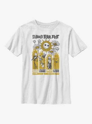 Disney The Nightmare Before Christmas Summer Fest Poster Panels Youth T-Shirt