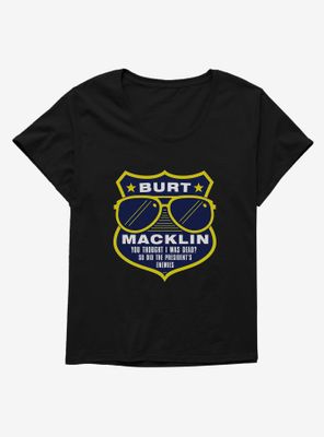 Parks And Recreation Burt Macklin Badge Womens T-Shirt Plus