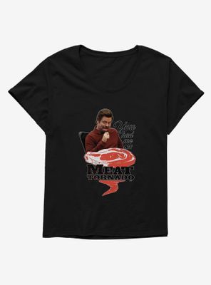 Parks And Recreation Meat Tornado Womens T-Shirt Plus