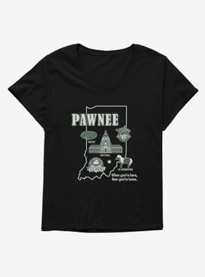 Parks And Recreation Pawnee Map Womens T-Shirt Plus