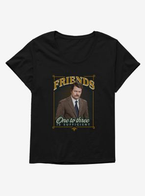 Parks And Recreation Sufficient Friends Womens T-Shirt Plus
