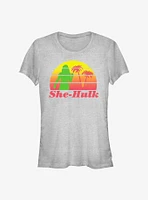Marvel She-Hulk: Attorney At Law Retro Sunset Girls T-Shirt